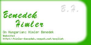 benedek himler business card